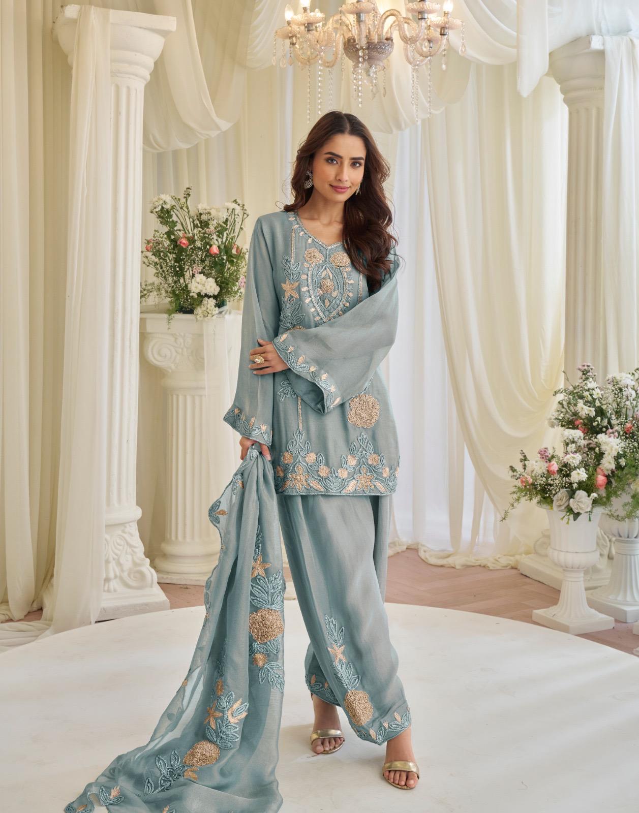 Kajal Sayuri Silk Readymade Suits Wholesaler Ahmedabad