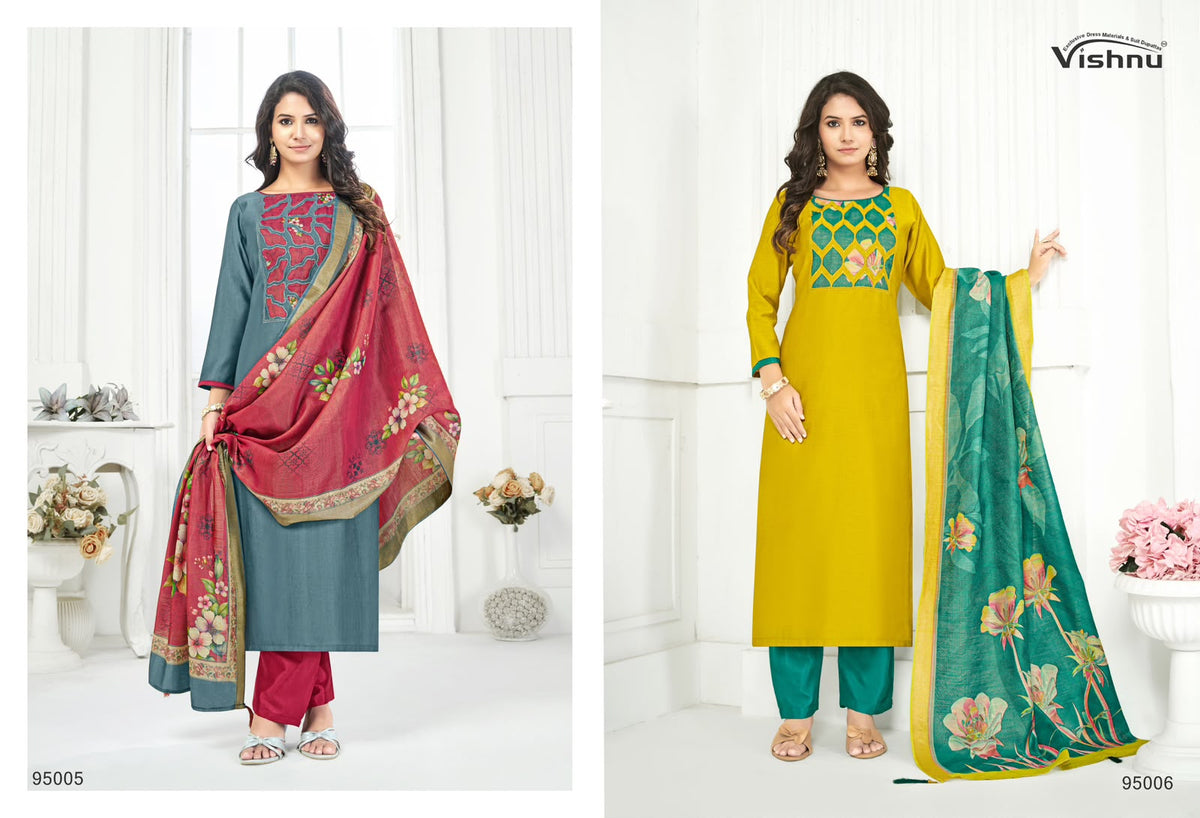 Kajal Vishnu Impex Vetican Silk Pant Style Suits Exporter Ahmedabad