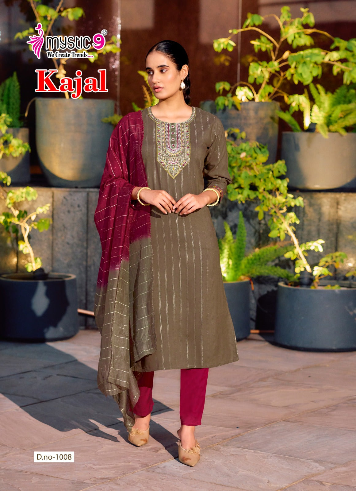 Kajal Vol 1 Mystic 9 Rayon Readymade Pant Style Suits Wholesaler Ahmedabad