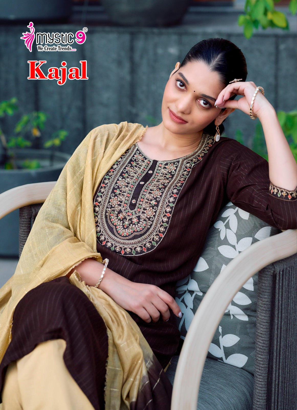 Kajal Vol 1 Mystic 9 Rayon Readymade Pant Style Suits Wholesaler Ahmedabad