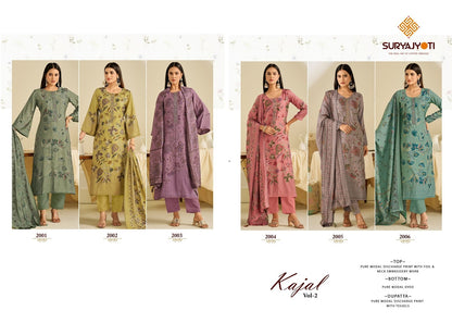 Kajal Vol 2 Suryajyoti Modal Pant Style Suits Wholesaler