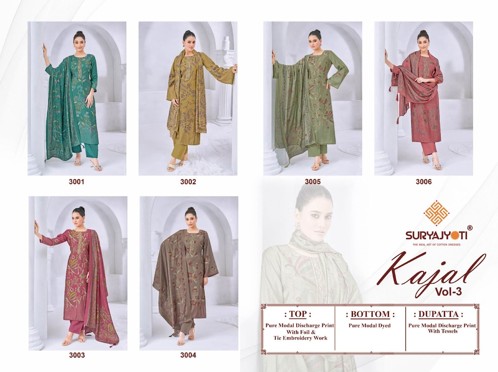 Kajal Vol 3 Suryajyoti Modal Pant Style Suits Exporter Ahmedabad