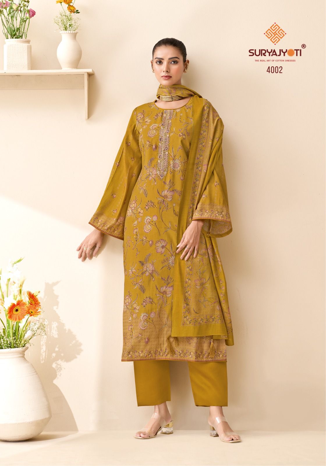 Kajal Vol 4 Suryajyoti Modal Silk Pant Style Suits Supplier India