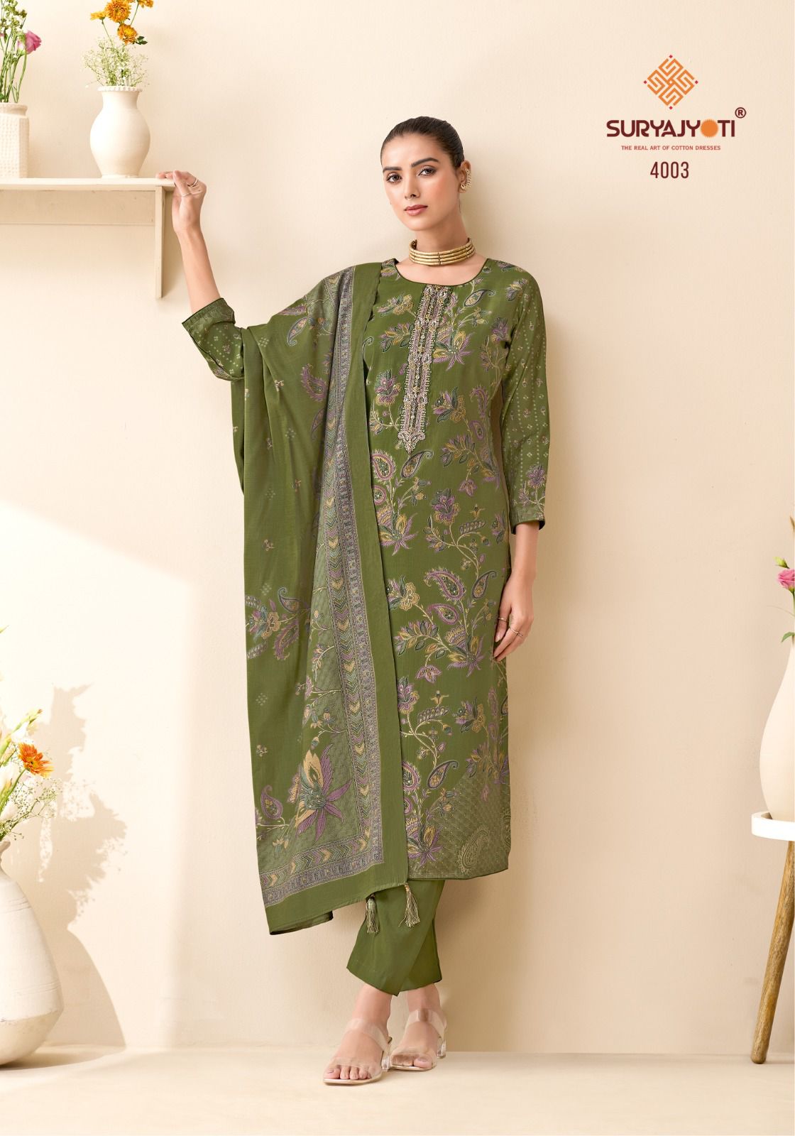 Kajal Vol 4 Suryajyoti Modal Silk Pant Style Suits Supplier India