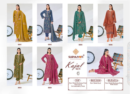 Kajal Vol 5 Suryajyoti Modal Silk Pant Style Suits Wholesaler India