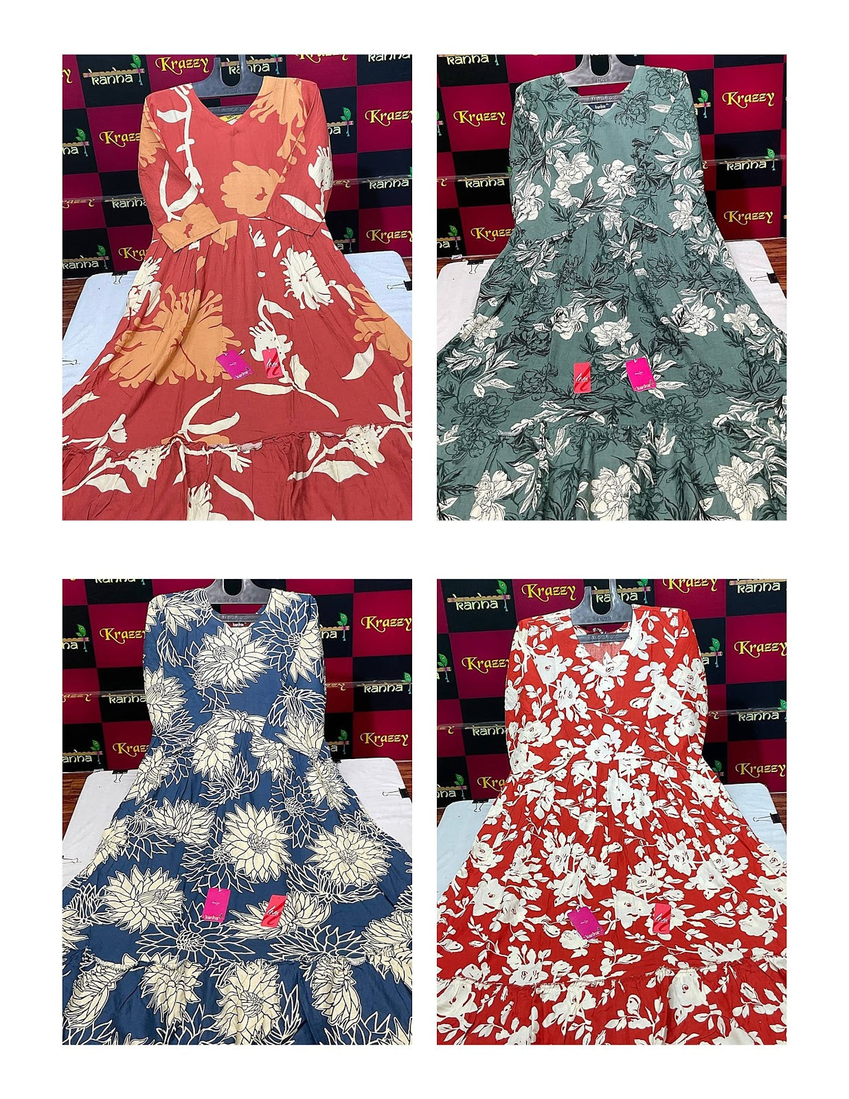 Kajal With Pocket Kanha Reyon Anarkali Kurtis Manufacturer India