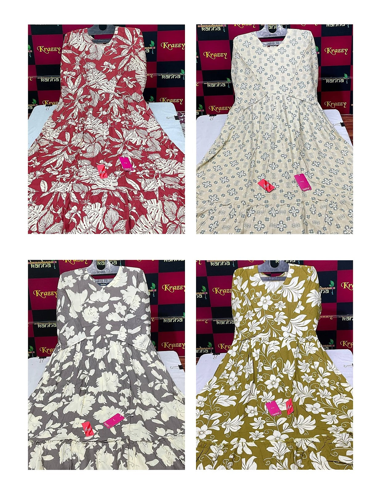 Kajal With Pocket Kanha Reyon Anarkali Kurtis Manufacturer India