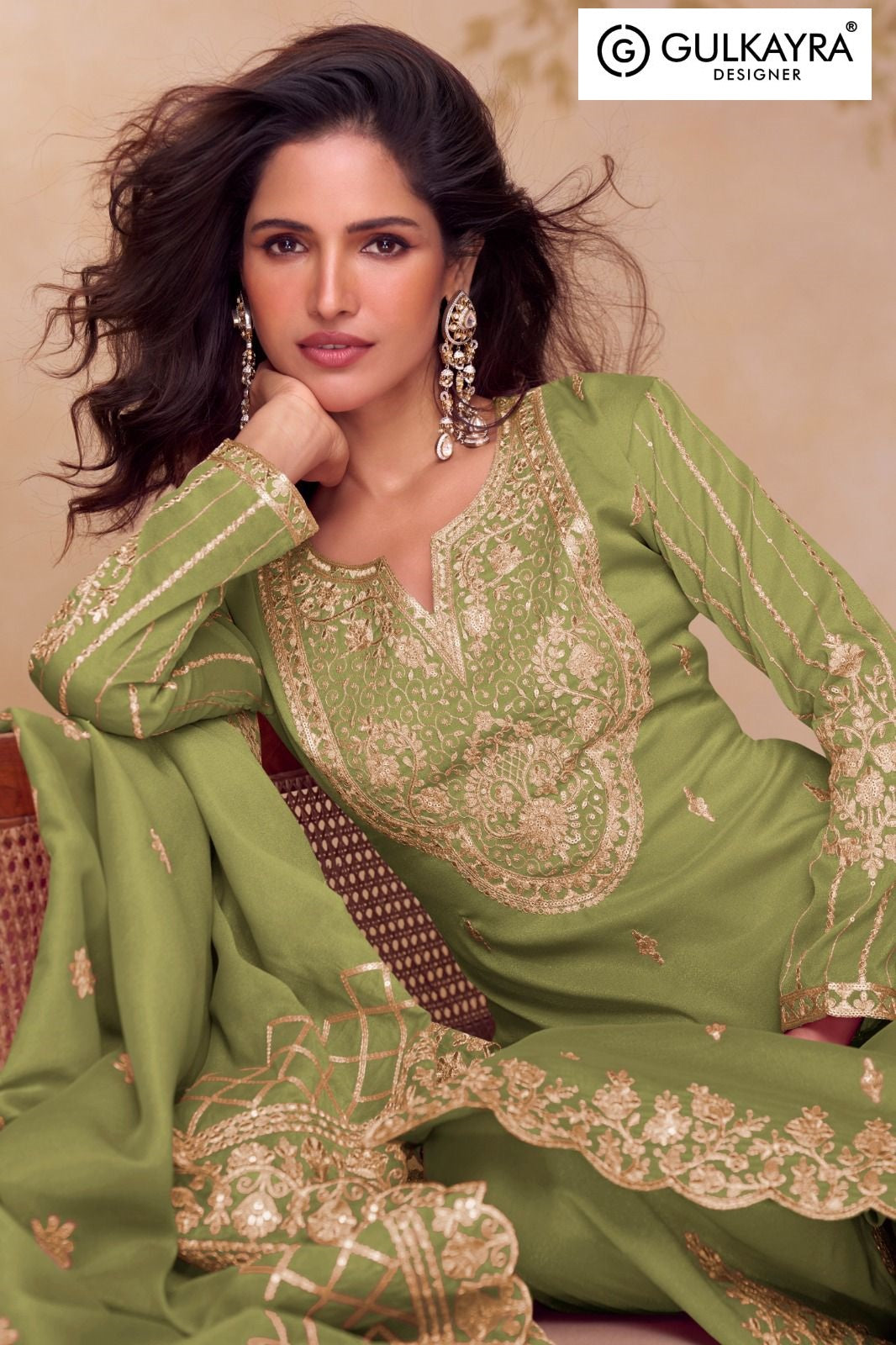 Kajri 7636 Series Gulkayra Designer Simar Silk Readymade Plazzo Style Suits Wholesale