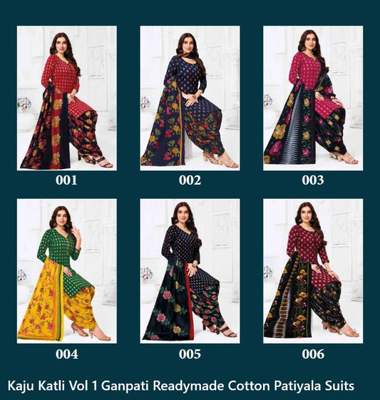 Kaju Katli Vol 1 Ganpati Readymade Cotton Patiyala Suits Wholesale