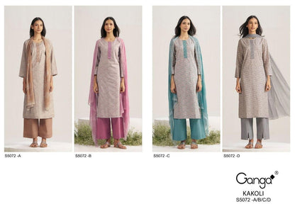 Kakoli S5072 Ganga Cotton Pant Style Suits Supplier Gujarat