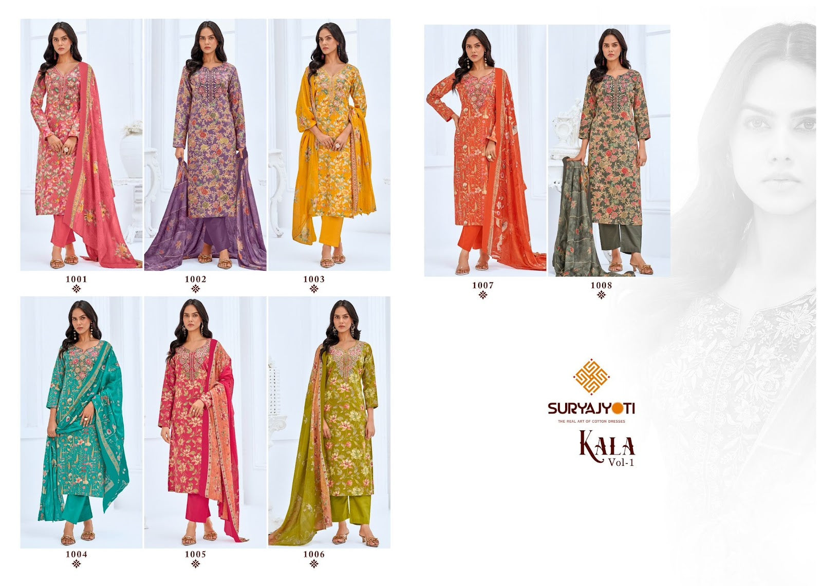 Kala Vol 1 Suryajyoti Readymade Cotton Pant Suits Exporter