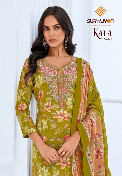 Kala Vol 1 Suryajyoti Readymade Cotton Pant Suits Exporter