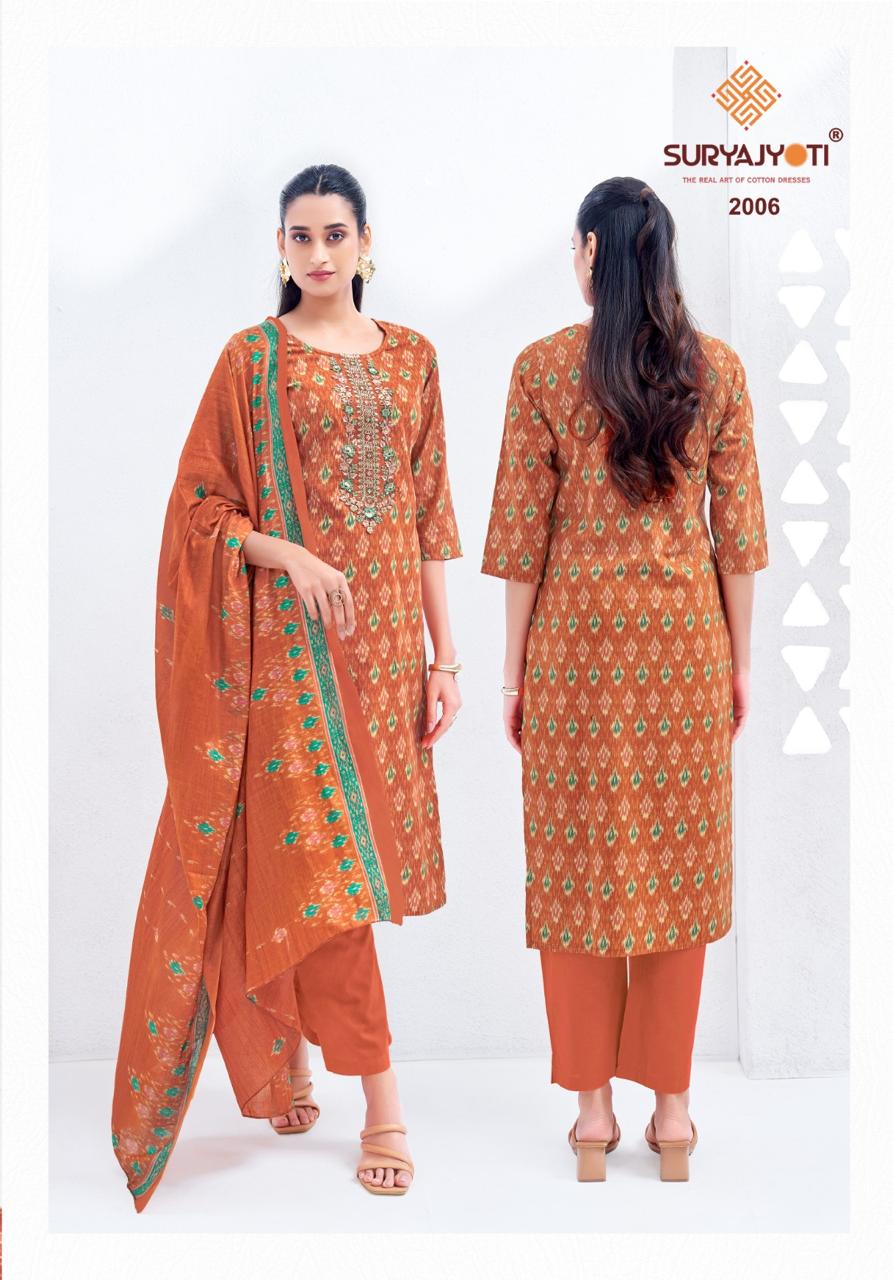 Kala Vol 2 Suryajyoti Readymade Cotton Pant Suits Supplier