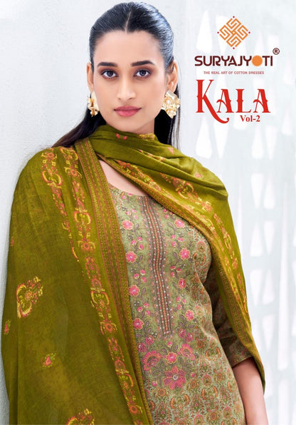 Kala Vol 2 Suryajyoti Readymade Cotton Pant Suits Supplier