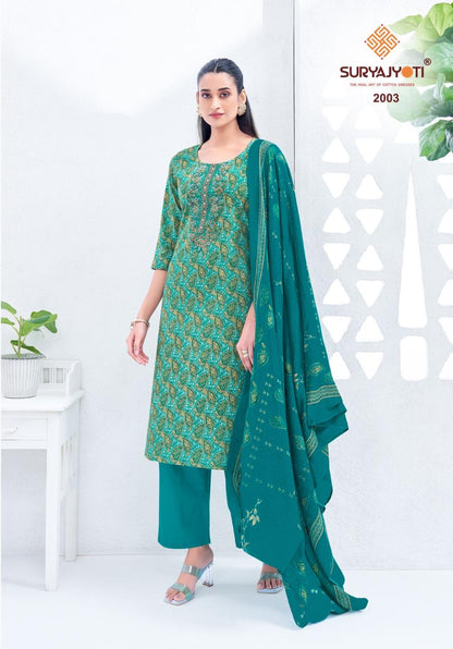 Kala Vol 2 Suryajyoti Readymade Cotton Pant Suits Supplier