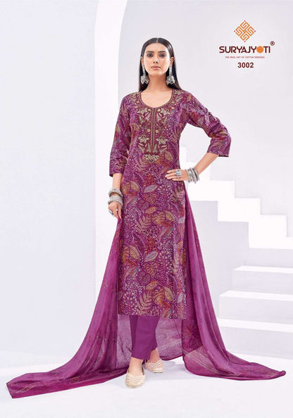 Kala Vol 3 Suryajyoti Readymade Cotton Pant Suits Supplier Gujarat