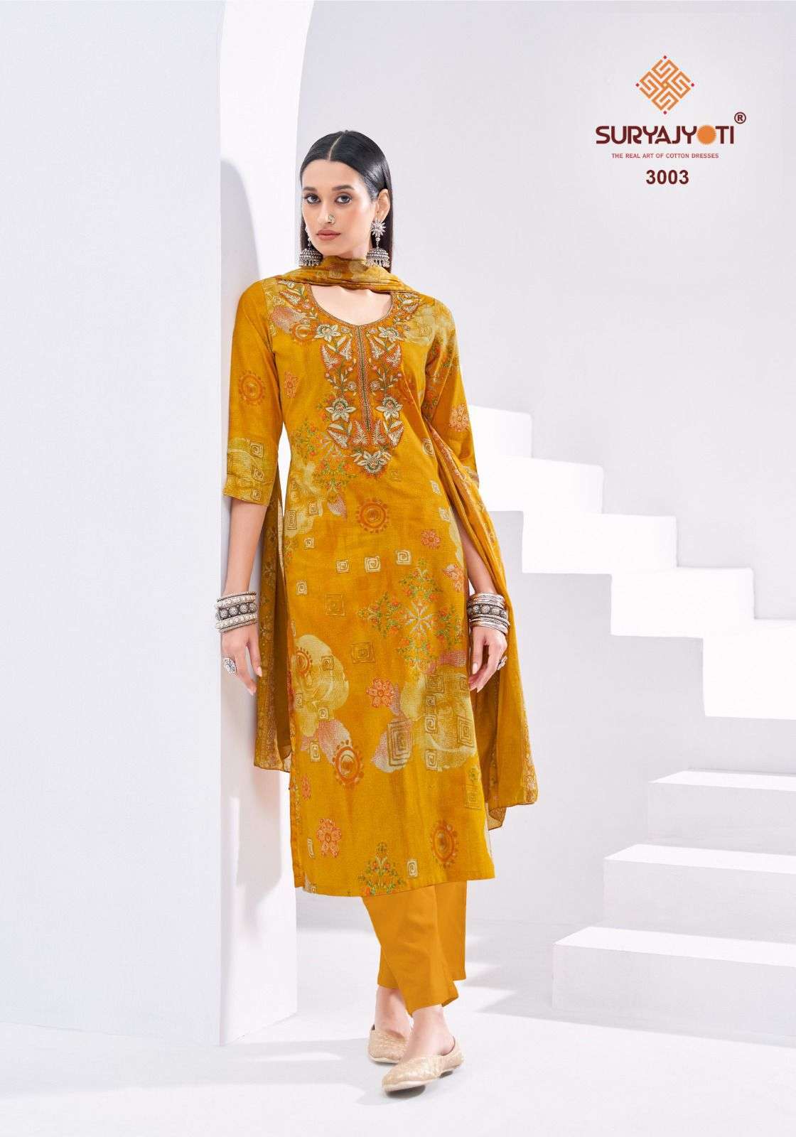 Kala Vol 3 Suryajyoti Readymade Cotton Pant Suits Supplier Gujarat