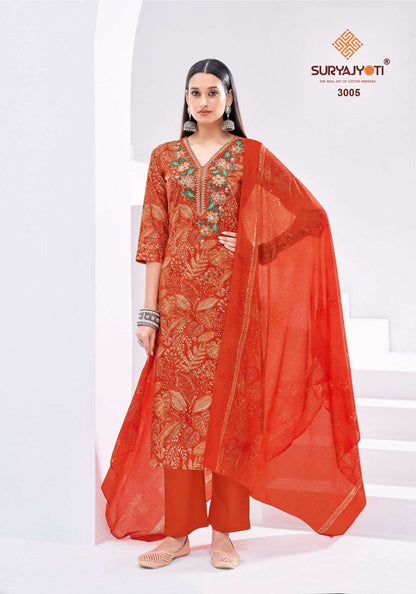 Kala Vol 3 Suryajyoti Readymade Cotton Pant Suits Supplier Gujarat