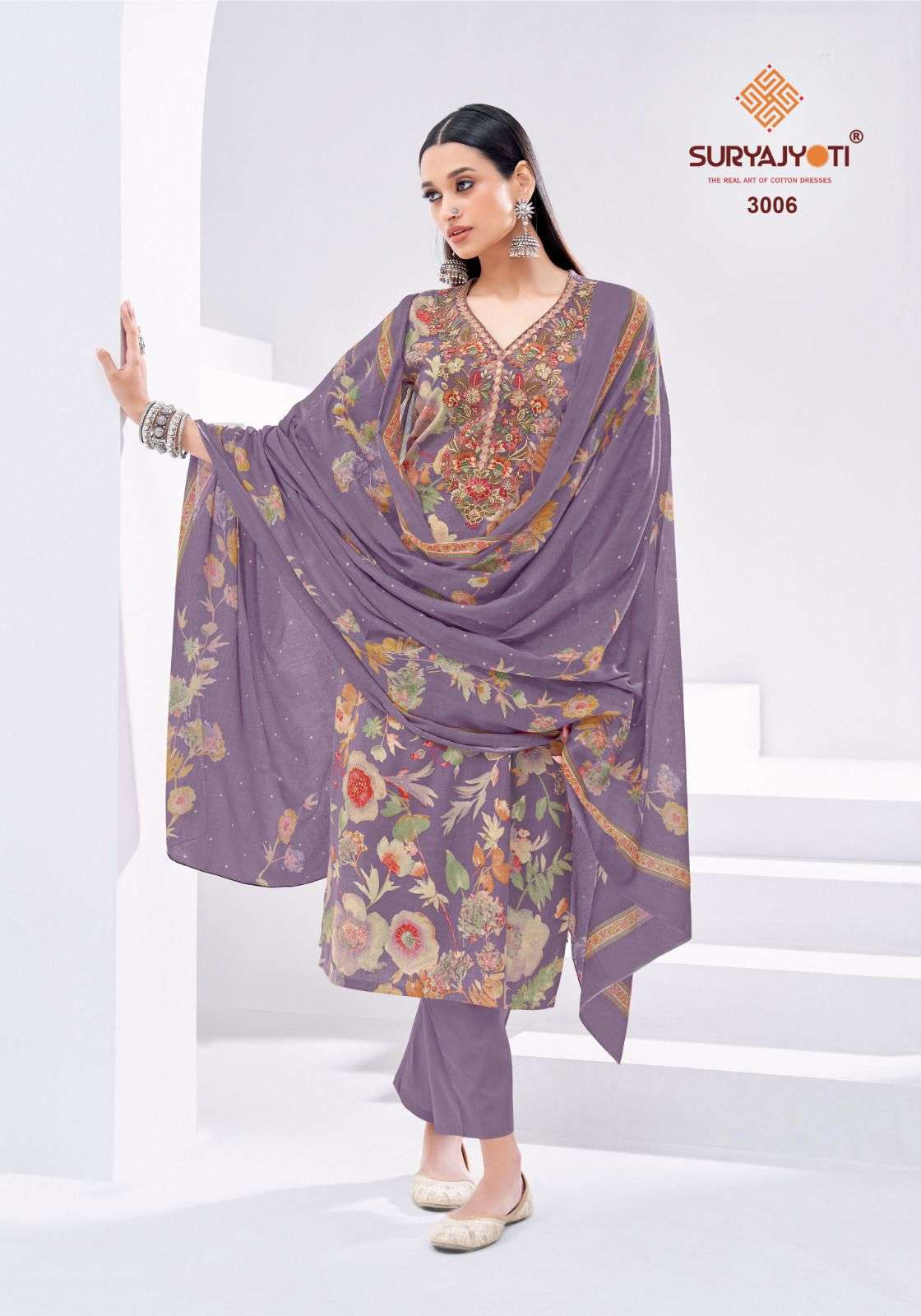 Kala Vol 3 Suryajyoti Readymade Cotton Pant Suits Supplier Gujarat