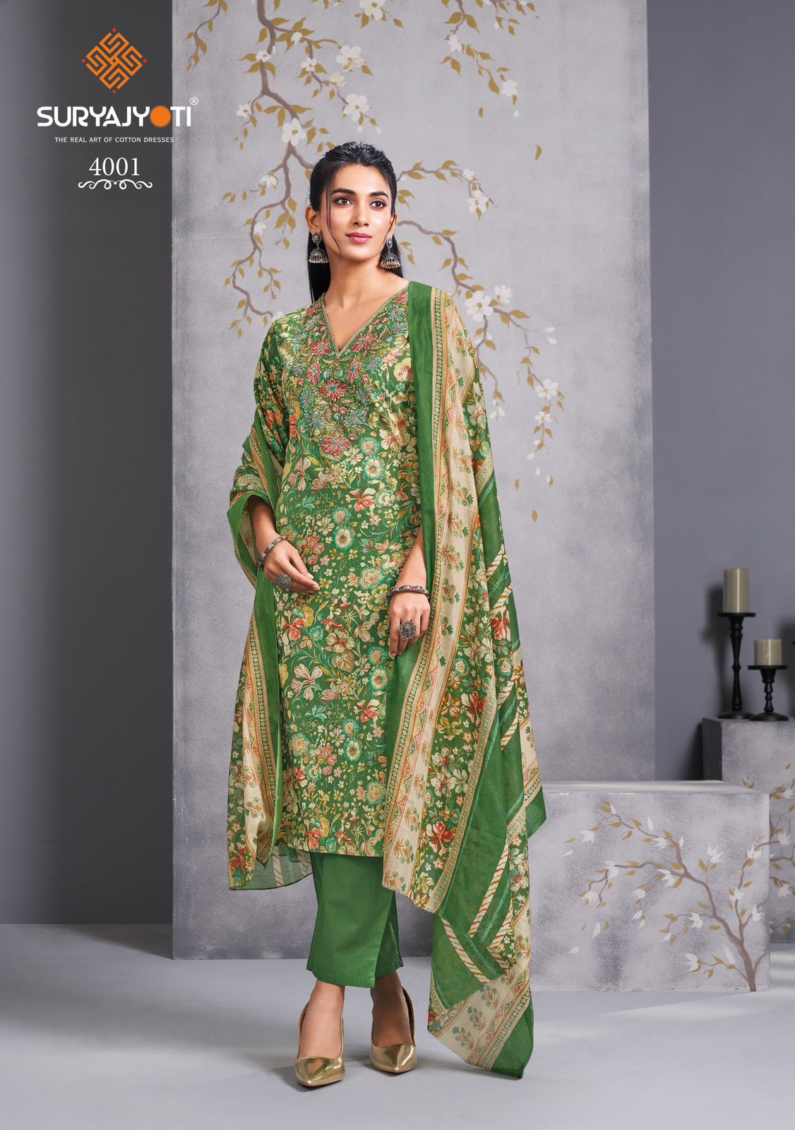 Kala Vol 4 Suryajyoti Readymade Cotton Pant Suits Exporter Ahmedabad