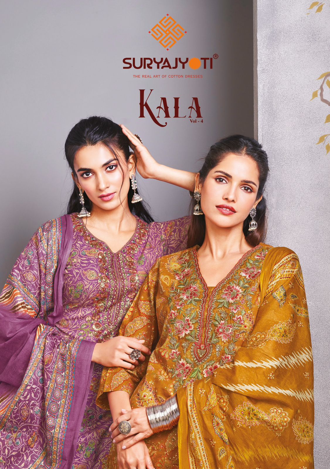 Kala Vol 4 Suryajyoti Readymade Cotton Pant Suits Exporter Ahmedabad