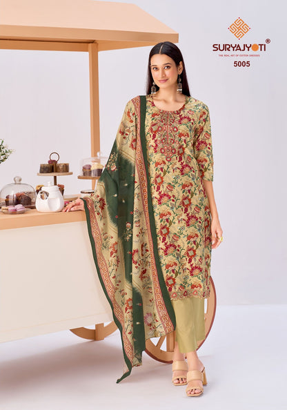Kala Vol 5 Suryajyoti Readymade Cotton Pant Suits Wholesaler India