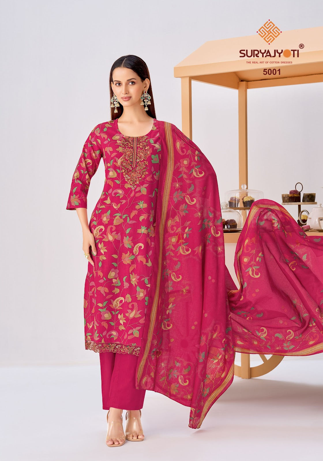 Kala Vol 5 Suryajyoti Readymade Cotton Pant Suits Wholesaler India