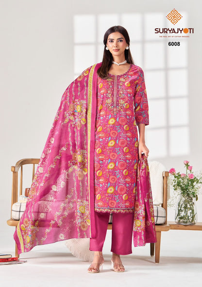 Kala Vol 6 Suryajyoti Readymade Cotton Pant Suits Supplier India