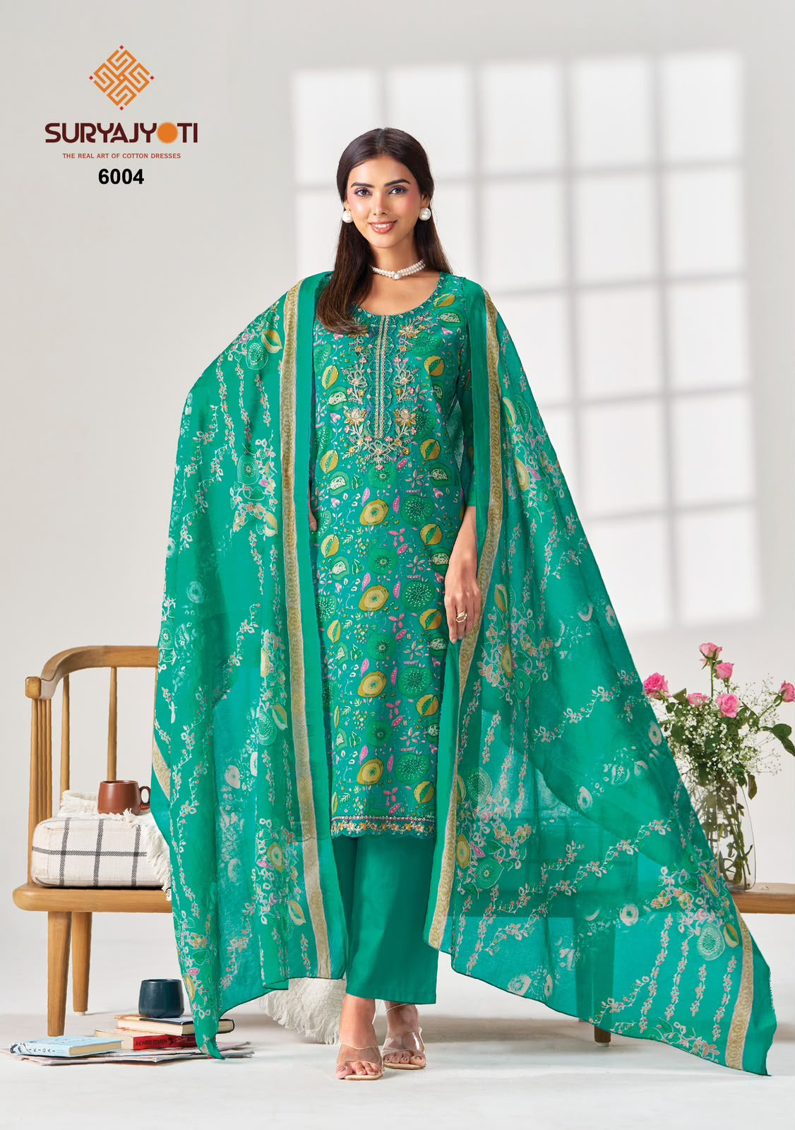 Kala Vol 6 Suryajyoti Readymade Cotton Pant Suits Supplier India