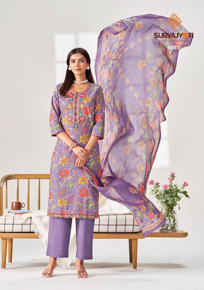 Kala Vol 6 Suryajyoti Readymade Cotton Pant Suits Supplier India