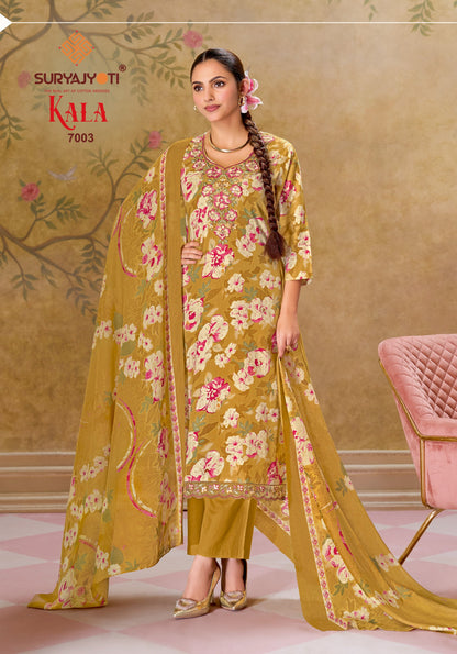 Kala Vol 7 Suryajyoti Readymade Cotton Pant Suits Exporter Ahmedabad