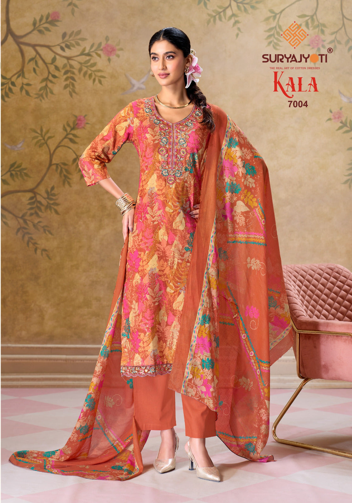 Kala Vol 7 Suryajyoti Readymade Cotton Pant Suits Exporter Ahmedabad