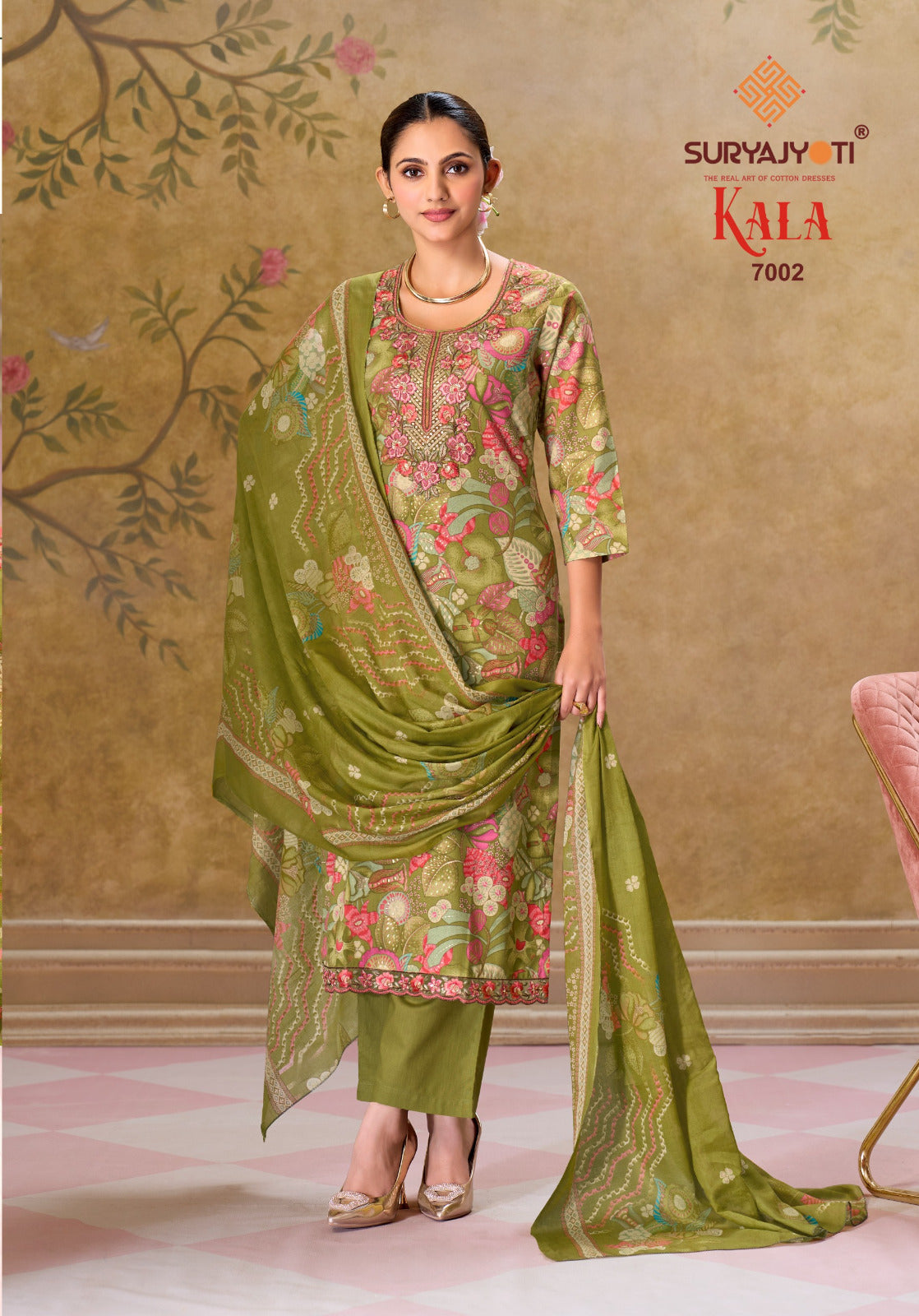 Kala Vol 7 Suryajyoti Readymade Cotton Pant Suits Exporter Ahmedabad