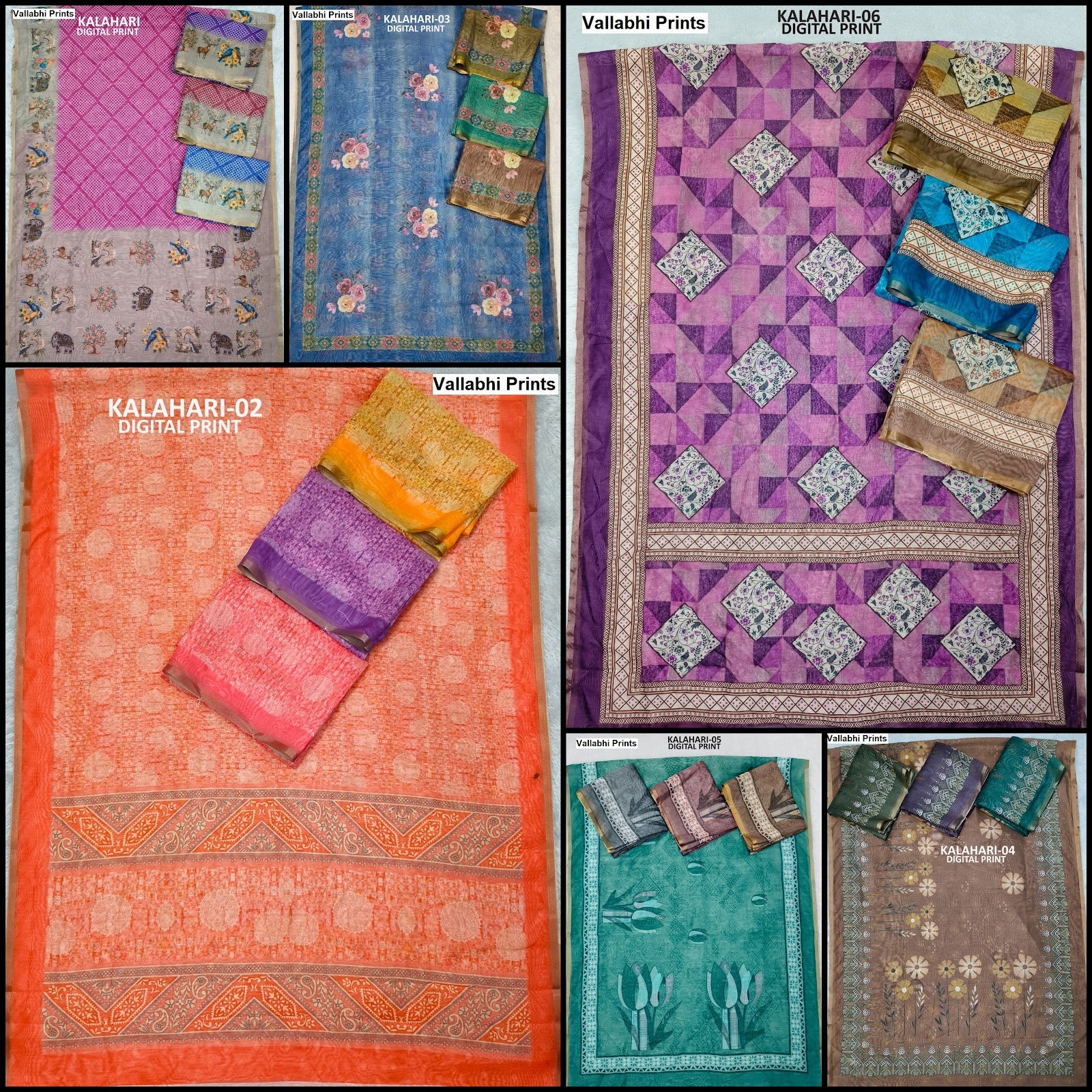 Kalahari Vallabhi Prints Sarees Wholesaler