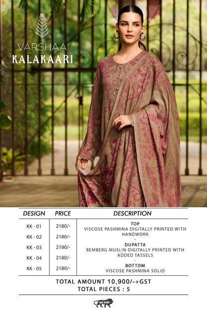 Kalakaari Varshaa Pashmina Suits Wholesaler India