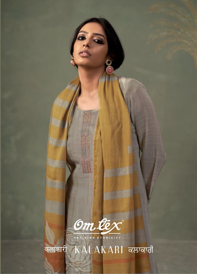 Kalakari Omtex Kanjivaram Silk Pant Style Suits Wholesaler India