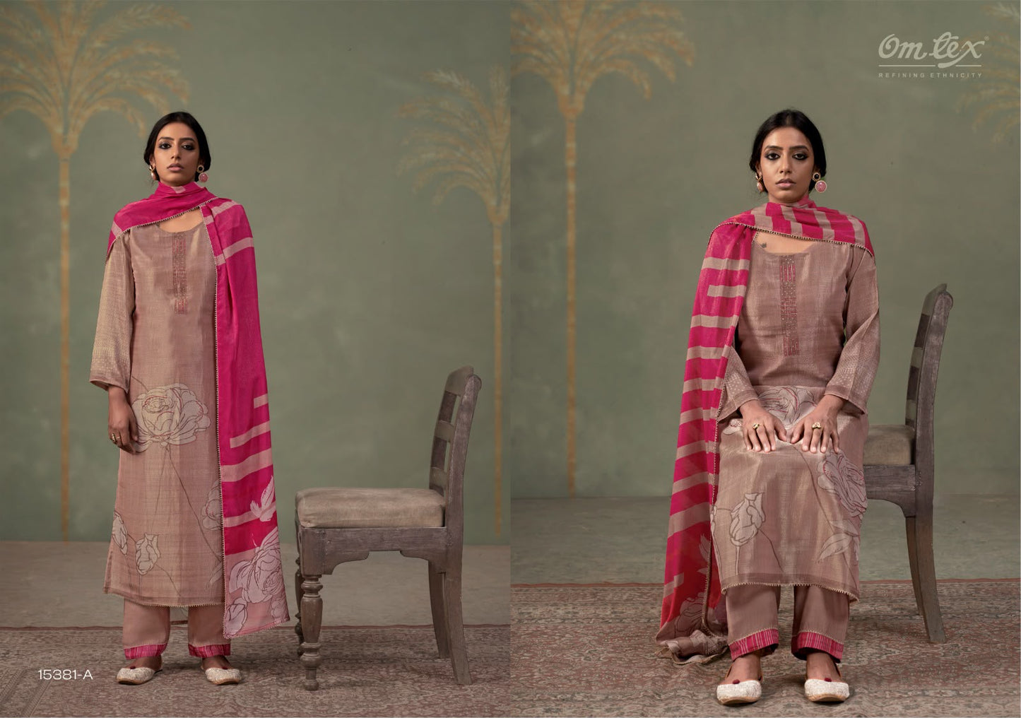 Kalakari Omtex Kanjivaram Silk Pant Style Suits Wholesaler India
