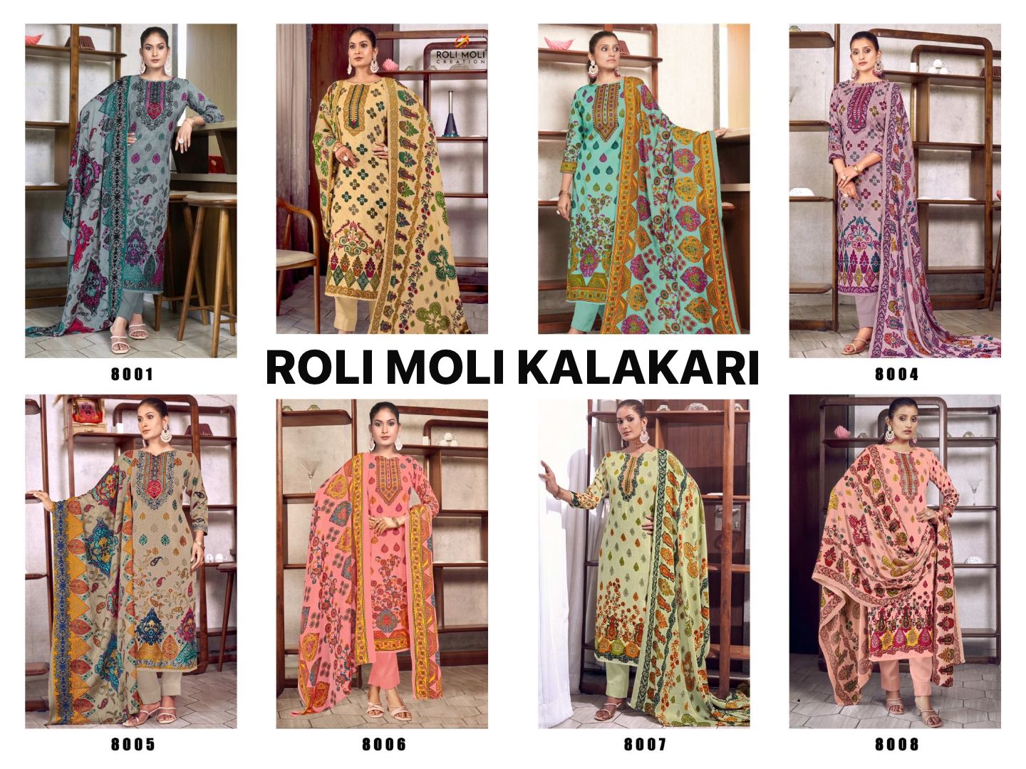 Kalakari Roli Moli Pashmina Suits Wholesaler