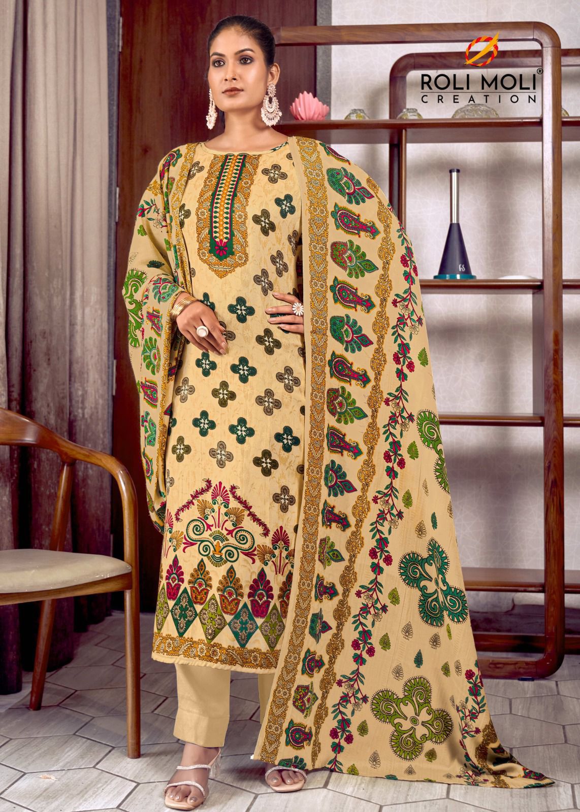 Kalakari Roli Moli Pashmina Suits Wholesaler