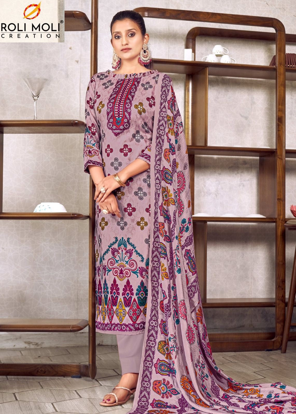 Kalakari Roli Moli Pashmina Suits Wholesaler