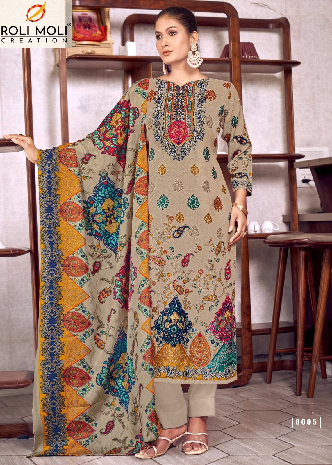 Kalakari Roli Moli Pashmina Suits Wholesaler