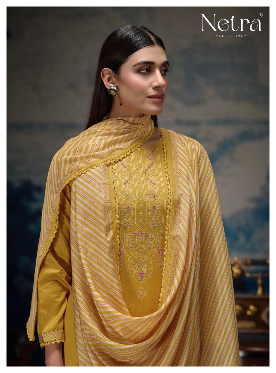 Kalaki Netra Pure Cotton Pant Style Suits Wholesaler Gujarat