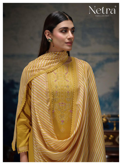 Kalaki Netra Pure Cotton Pant Style Suits Wholesaler Gujarat
