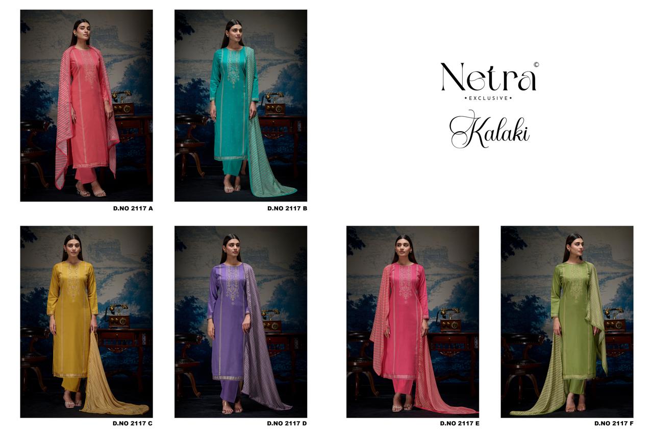Kalaki Netra Pure Cotton Pant Style Suits Wholesaler Gujarat