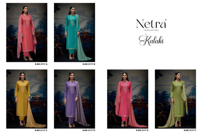 Kalaki Netra Pure Cotton Pant Style Suits Wholesaler Gujarat