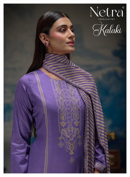 Kalaki Netra Pure Cotton Pant Style Suits Wholesaler Gujarat
