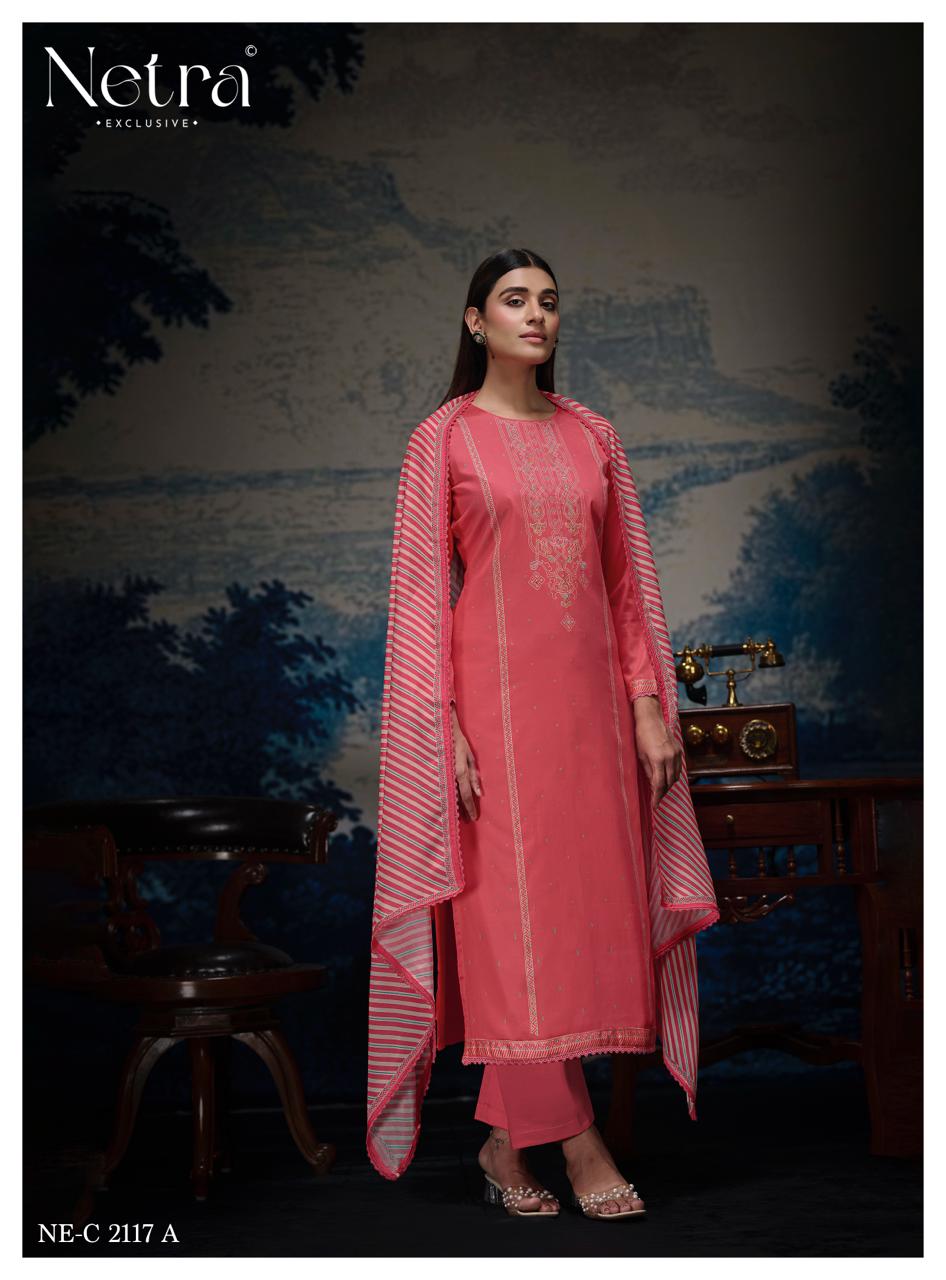 Kalaki Netra Pure Cotton Pant Style Suits Wholesaler Gujarat