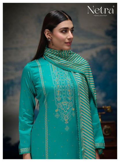 Kalaki Netra Pure Cotton Pant Style Suits Wholesaler Gujarat