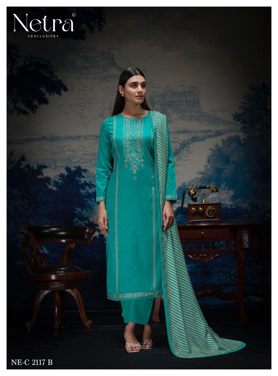 Kalaki Netra Pure Cotton Pant Style Suits Wholesaler Gujarat