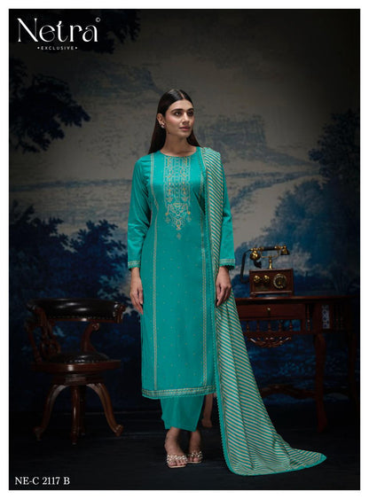Kalaki Netra Pure Cotton Pant Style Suits Wholesaler Gujarat